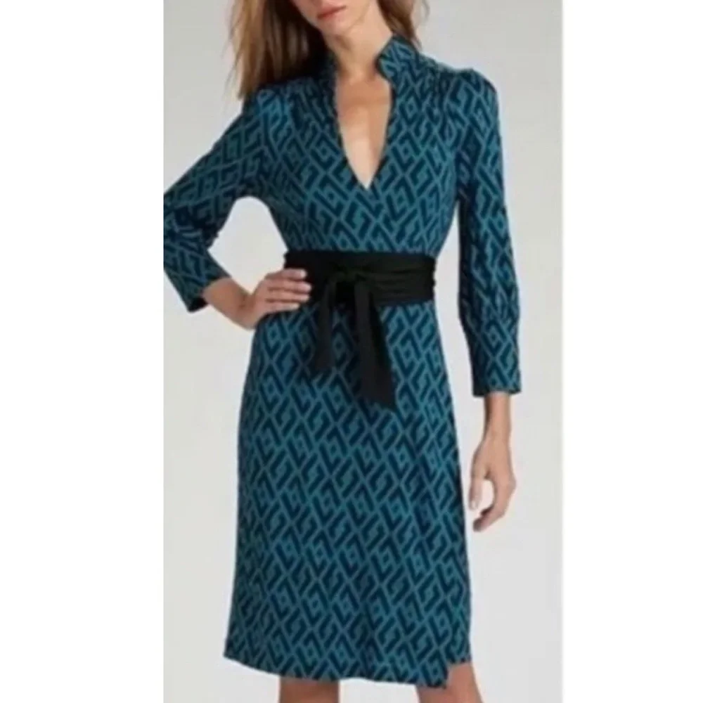Diane Von Furstenberg Tessa Silk Wrap Dress - Picture 1 of 8